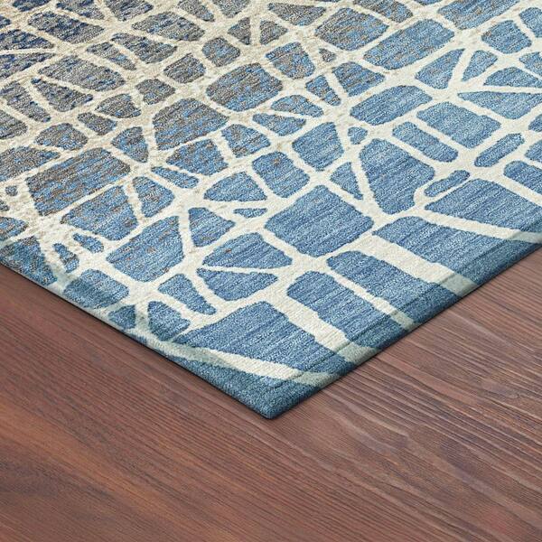 Chantille Machine Washable Indoor/Outdoor Abstract ACN2404 Blue 2 ft. x 3 ft. Accent Rug