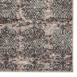 Crop Clara Gray and Blue 2 ft. x 3 ft. Area Rug