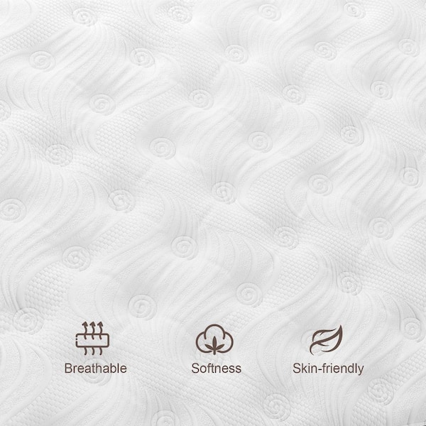 Full Size Medium Firm 10 in. Cool Gel Memory Foam Hybrid Mattress with Euro Top, Edge Support and Bed-in-a-Box Mattress