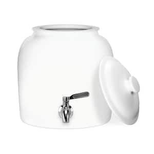 Geo Sports 5 Gal. Porcelain Ceramic Beverage Dispenser B.P.A. and Lead Free Crock with Stainless Steel Faucet and Lid
