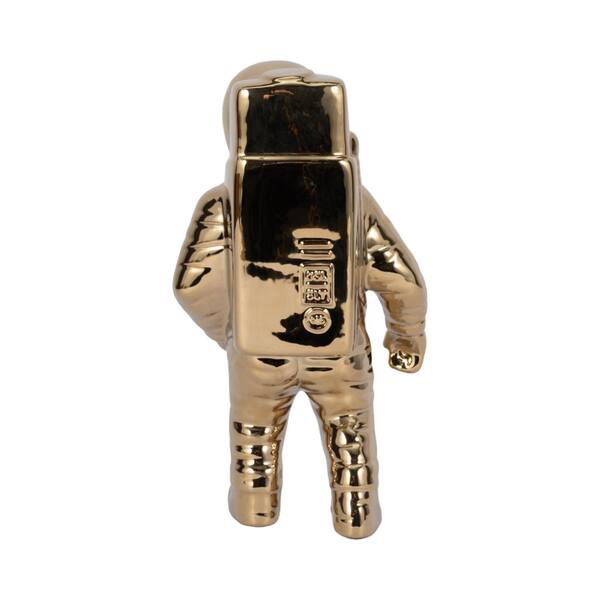Liv & Skye Gold 6 in. x 11 in. Ceramic Astronaut Contemporary