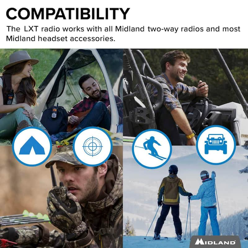 Extended 30 Mile Range Rechargeable Waterproof Digital 2-Way Radio with Charger (3-Pack)