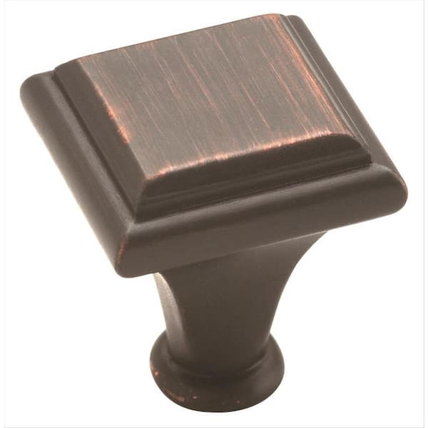 Amerock Manor 1 in (25 mm) Length Oil-Rubbed Bronze Square Cabinet Knob