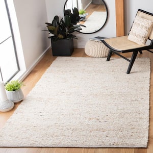Natura Ivory/Light Gray Doormat 3 ft. x 5 ft. Solid Color Area Rug