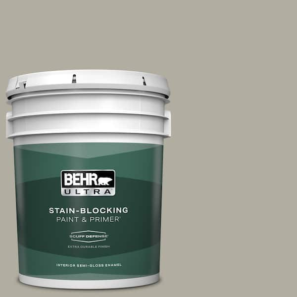 BEHR ULTRA 5 gal. #PPU25-06 Wells Gray Extra Durable Semi-Gloss Enamel Interior Paint & Primer