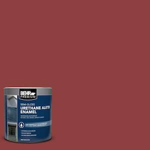 1 qt. #BXC-27 Carriage Red Semi-Gloss Enamel Urethane Alkyd Interior/Exterior Paint