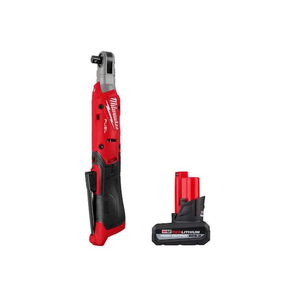 M12 FUEL 12V Lithium-Ion Compact 3/8 in. Cordless Ratchet, & 5. 0Ah Battery
