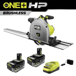 ONE+ HP 18V Brushless Cordless 6-1/2 in. Track Saw Kit with (2) 4.0 Ah HIGH PERFORMANCE Batteries and Charger