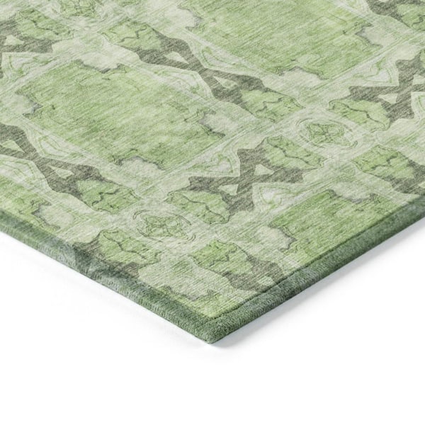Chantille ACN564 Green 9 ft. x 12 ft. Machine Washable Indoor/Outdoor Geometric Area Rug