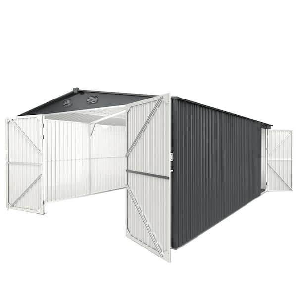 20 ft. W x 13 ft. D Metal Shed with 4 Vents (260 sq. ft.)