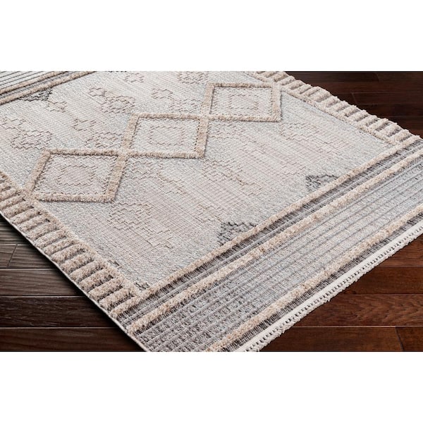 Pearson Gray/Beige Tribal 9 ft. x 12 ft. Indoor Area Rug