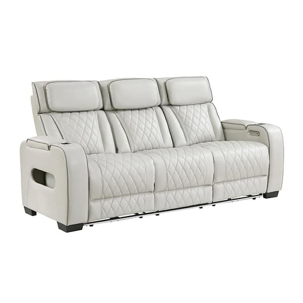 Lazzara Clumber 84 in. W Pillow Top Arm Faux Leather