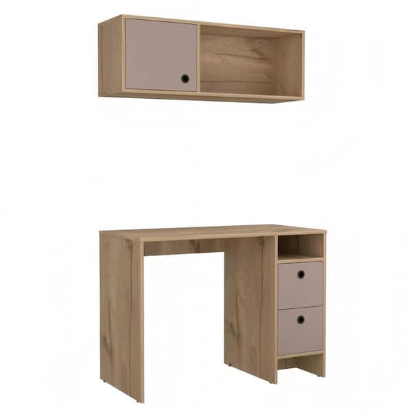 Classic 24.8 in. W x 44.1 in. D x 5.5 in. H Bathroom Storage Wall Cabinet in Multicolor with Two Drawers