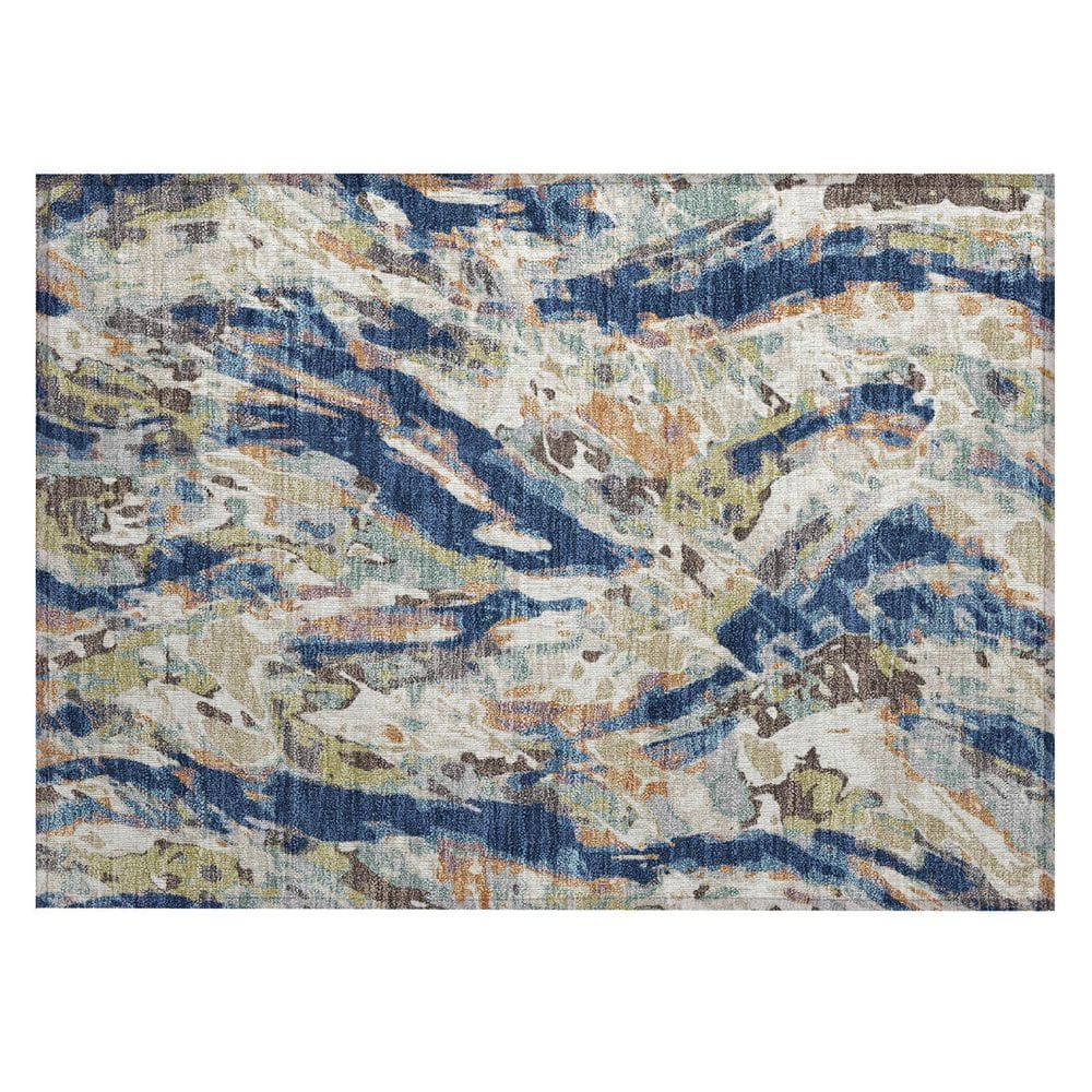Chantille Machine Washable Indoor/Outdoor Abstract ACN2441 Navy 2 ft. x 3 ft. Accent Rug price history on PriceWatchPro