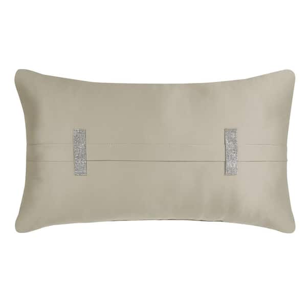 Unbranded Blanchard Pebble Polyester Solid Quilted Boudoir Decorative 12 in. L x 20 in. W Throw Pillow