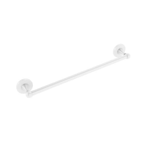 Allied Brass Shadwell Collection 18 in. Wall Mounted Single Towel Bar in Matte White