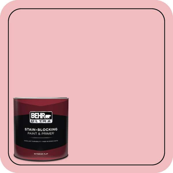 BEHR ULTRA 1 qt. #P160-2 Blush Rush Flat Exterior Paint & Primer