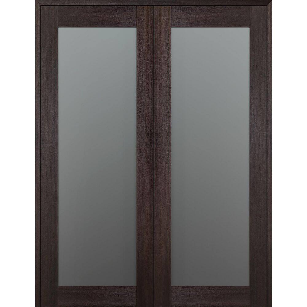 Avon 207 N 48 in. x 80 in. Both Active Full Lite Frosted Glass Veralinga Oak Wood Composite Double Prehung French Door price history on PriceWatchPro