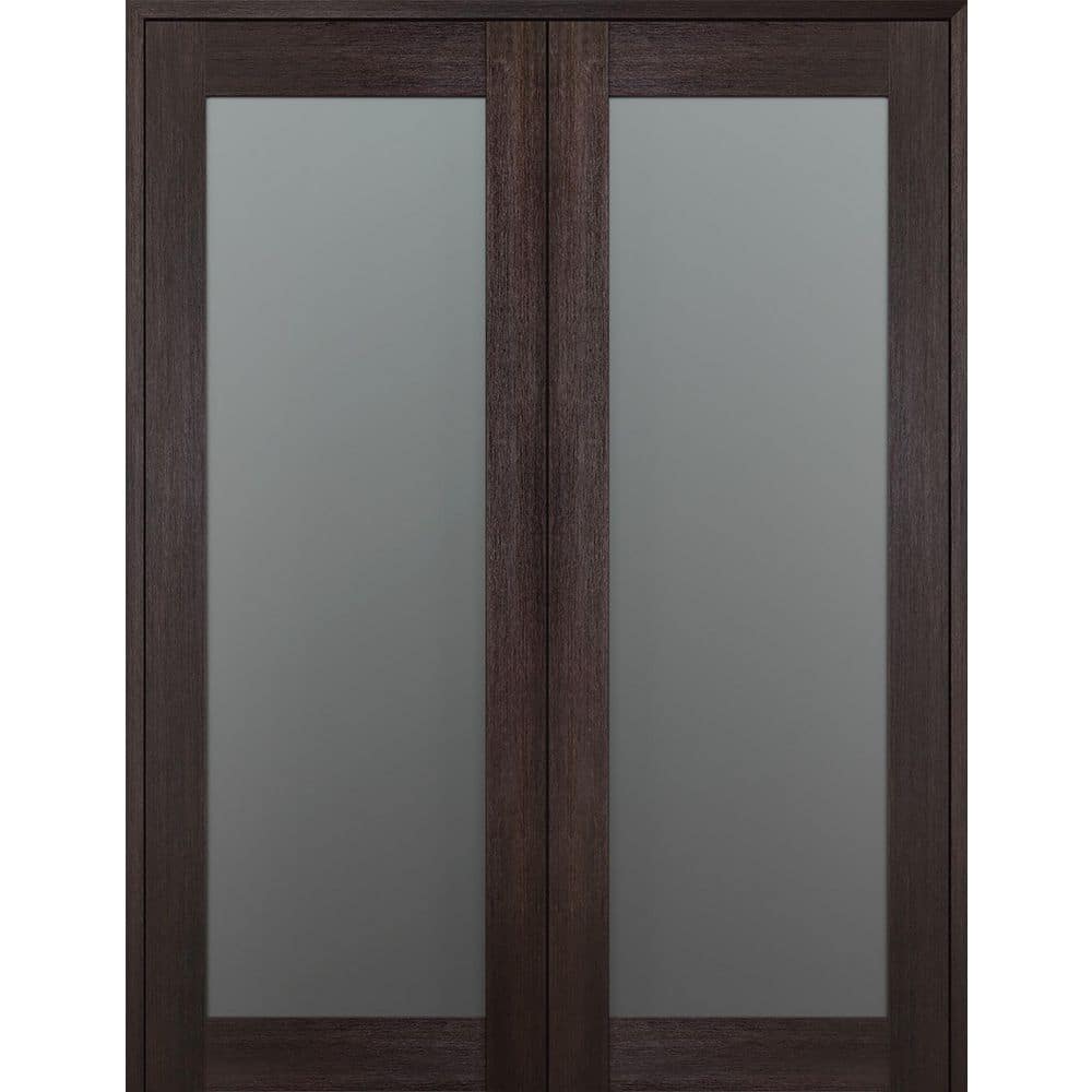 Avon 207 N 64 in. x 80 in. Both Active Full Lite Frosted Glass Veralinga Oak Wood Composite Double Prehung French Door price history on PriceWatchPro