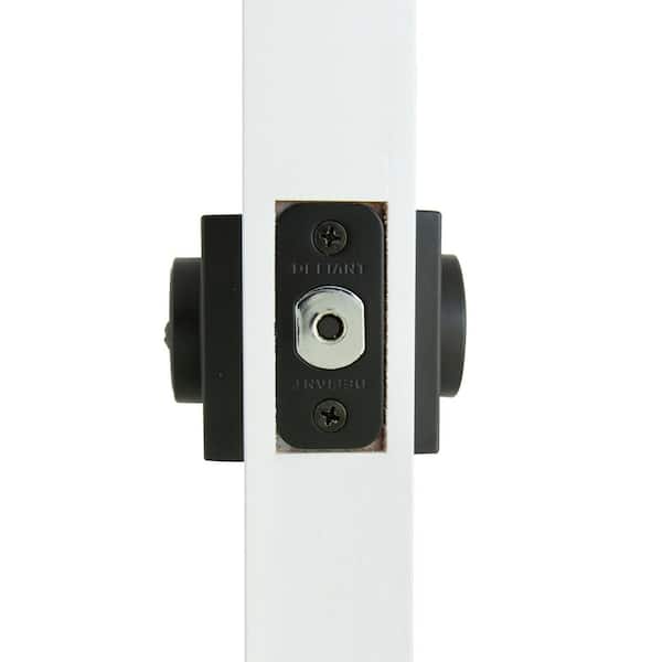 Defiant - Square Matte Black Double Cylinder Contemporary Deadbolt