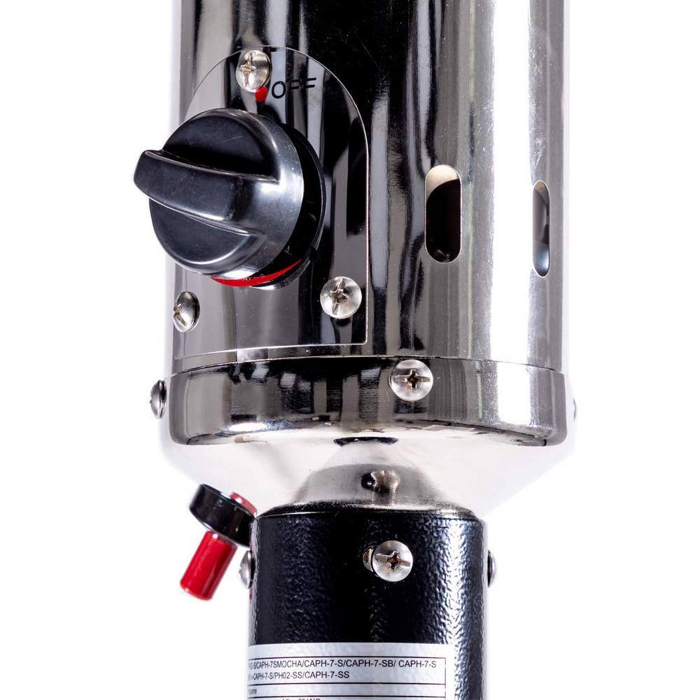 88-Inch Black Stainless Steel Propane Standing Patio Heater