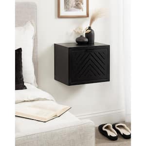 Mezzeta 16 in. Black Rectangle Solid Wood End Table