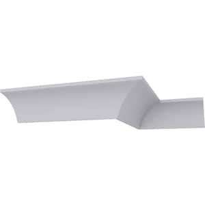 SAMPLE - 2-5/8 in. x 12 in. x 2-3/8 in. Polyurethane Traditional Smooth Crown Moulding