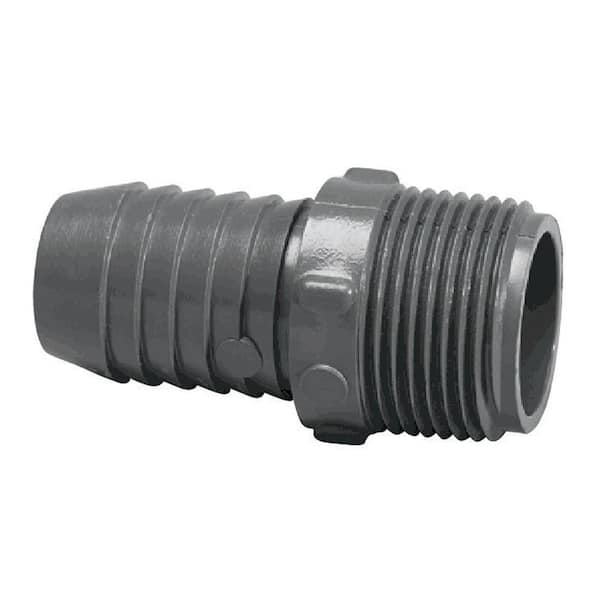Re-Usable Air Hose Fitting, Frame Coupling, 1/4 FPT Both Ends, 1-1/2  Long, 3/4 -16 Mounting Thread