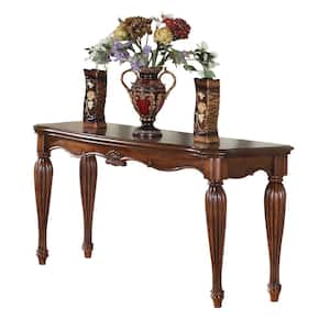 Dreena 54 in. Cherry Rectangle Wood Top Console/Sofa Table