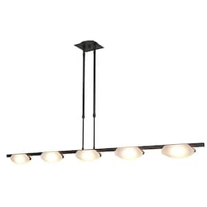 Nido 40-Watt Integrated LED Oil Rubbed Bronze Pendant with Glass Shade