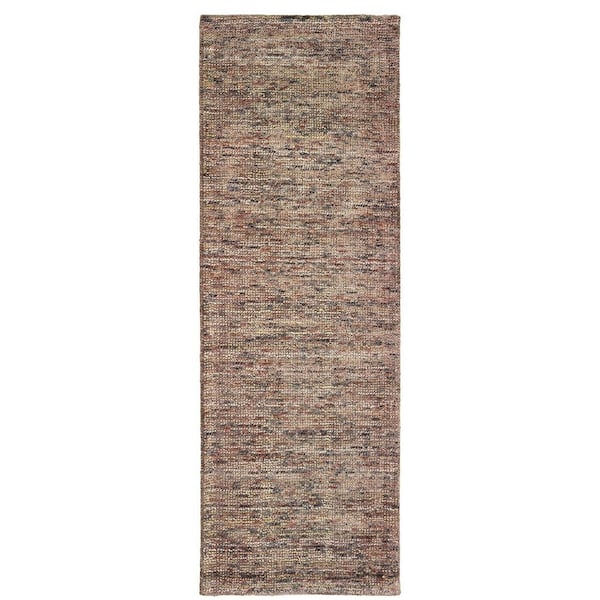 2 ft. x 8 ft. Pink Solid Color Washable Area Rug