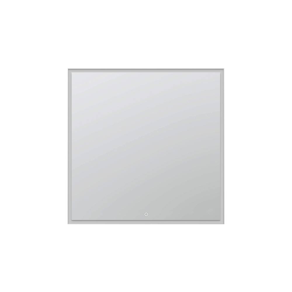 Edge Silver LED Lighted Bathroom Vanity Mirror 30"x32"