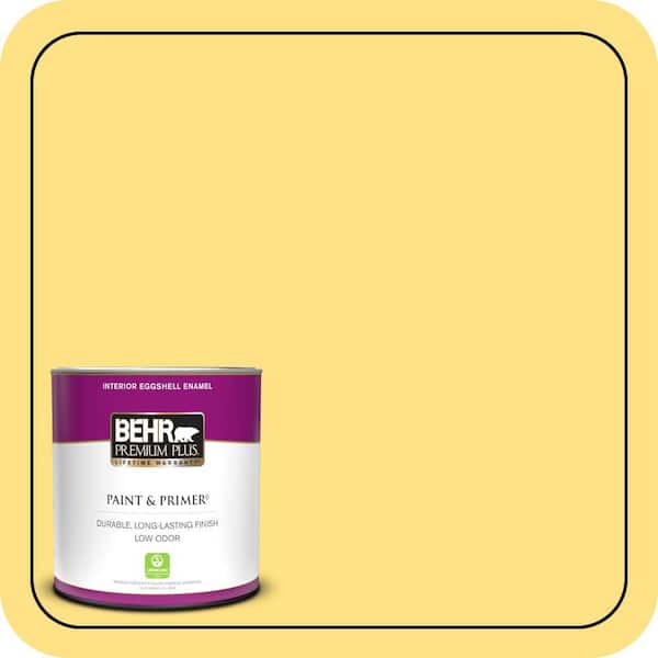 BEHR PREMIUM PLUS 1 qt. #360B-4 Sweet Chamomile Eggshell Enamel Low Odor Interior Paint & Primer