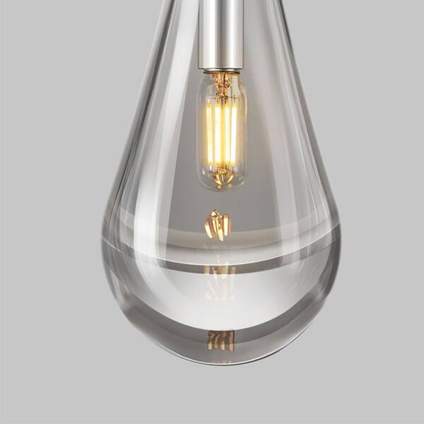 ZHLWIN Raindrop Pendant Lights Kitchen Island Teardrop Chrome
