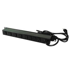 Wiremold 8-Outlet 15 Amp Rackmount Power Strip, 15 ft. Cord