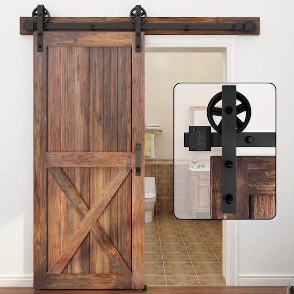 Retro Big Black Lock For Sliding Barn Wood Door Gate Latch Steel Powder Coat 