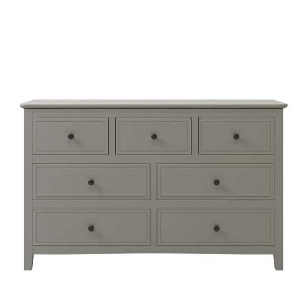 ATHMILE 7-Drawers Gray Chest of Drawers 48.42 in. W x 30.11 in. H x 15.35 in. D