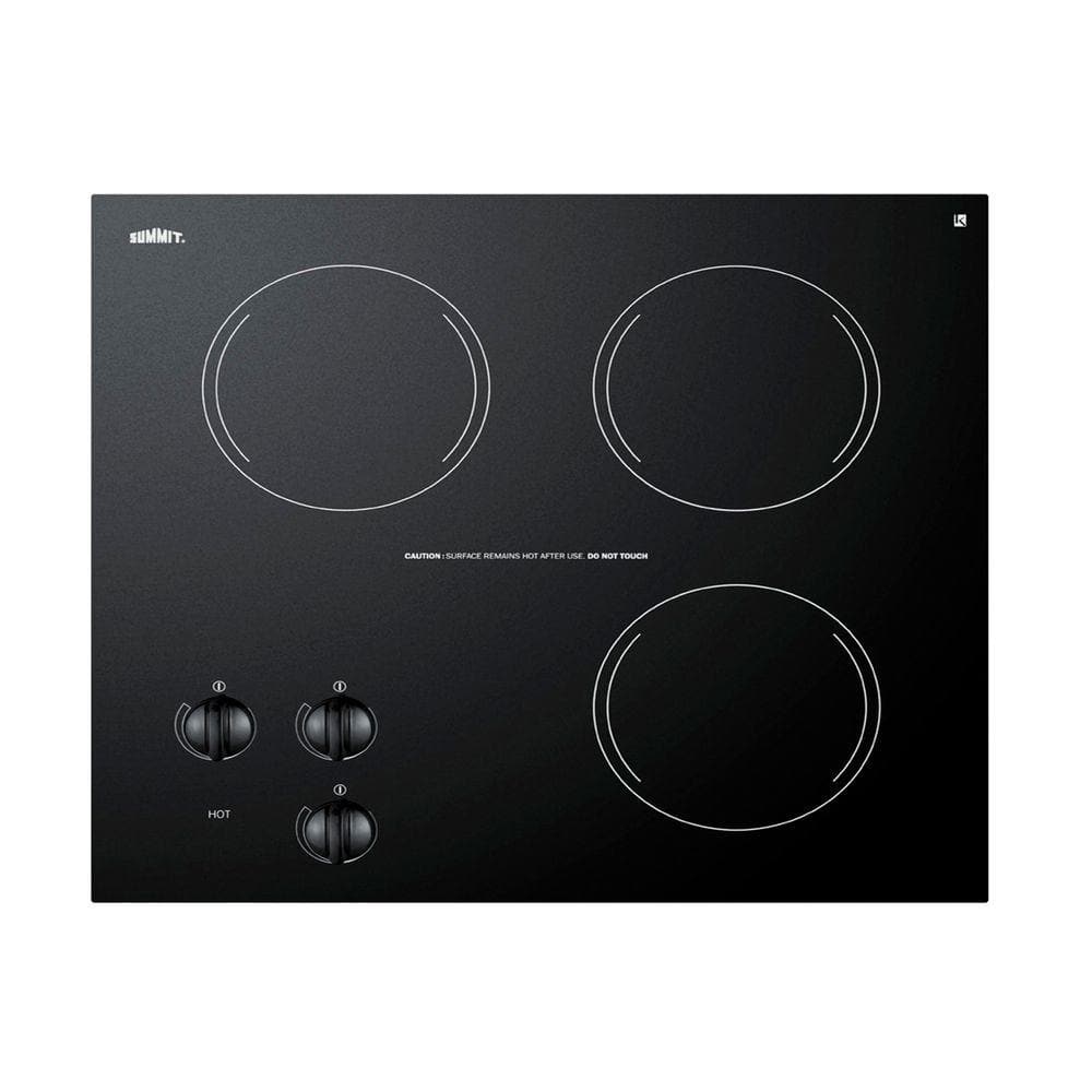 21 in. Radiant Electric Cooktop in Black with 3 Elements