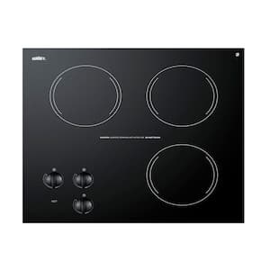 21 in. Radiant Electric Cooktop in Black with 3 Elements