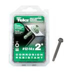 #12-14 x 2 in. Hex Washer Head Drill Point Corrosion Resistant Screw (60-Pack)