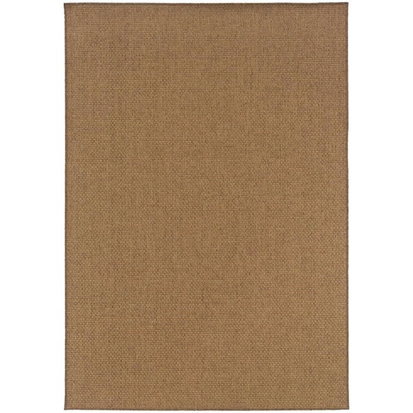 Sanibel Dark Natural 9 ft. x 13 ft. Indoor/Outdoor Area Rug