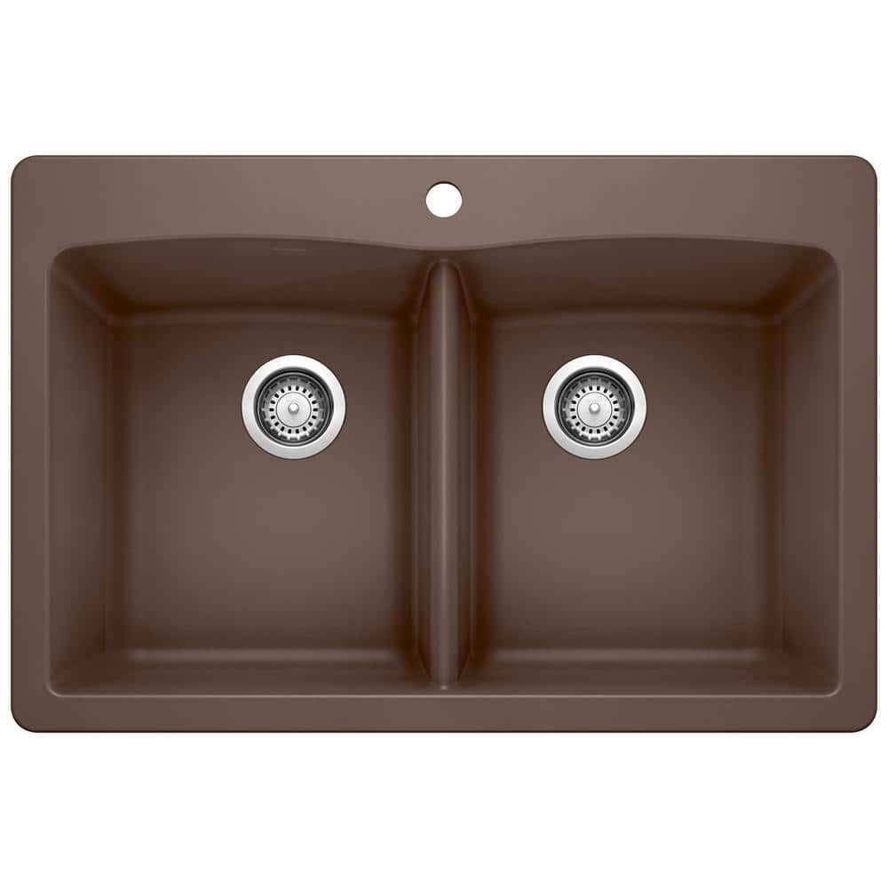 DIAMOND 33 in. Drop-In/Undermount 50/50 Double Bowl Cafe Granite Composite Kitchen Sink price history on PriceWatchPro