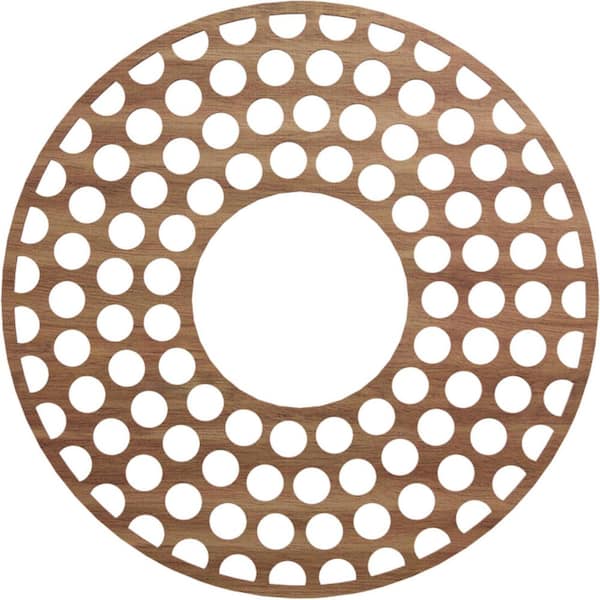 Ekena Millwork 0.25 in. x 32 in. x 32 in. Wood (Walnut) Medallion Moulding