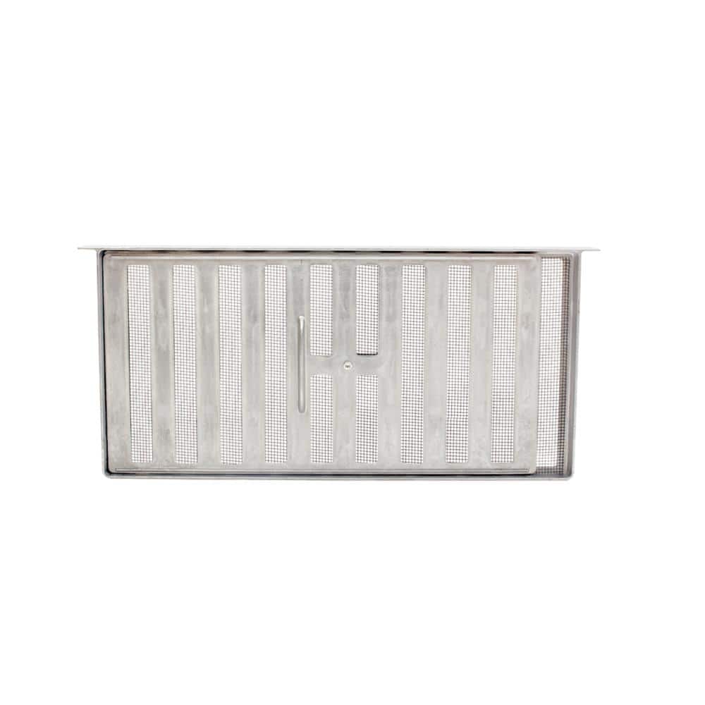 16 in. x 8 in. Aluminum Metal Slider Manual Foundation Vent with Lintel in 