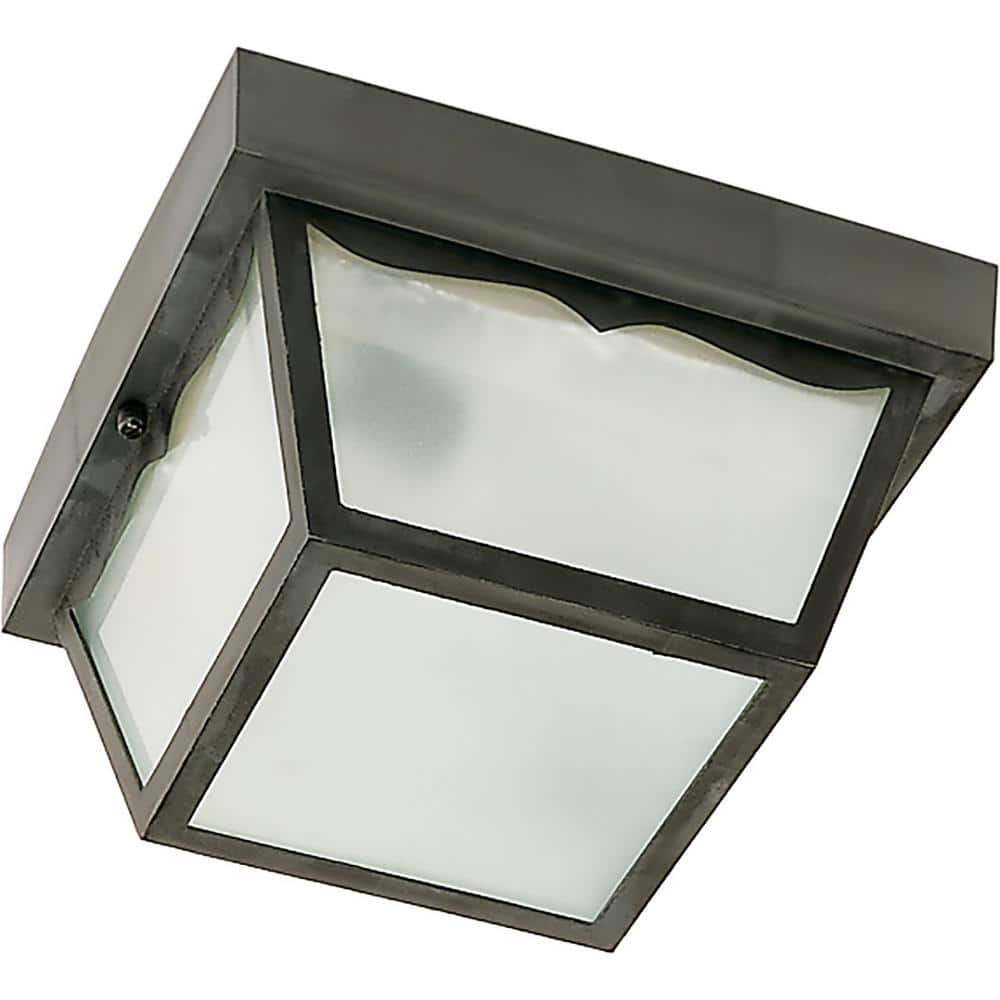 Nuvo Black 1-Light Outdoor Flush Mount Light price history on PriceWatchPro