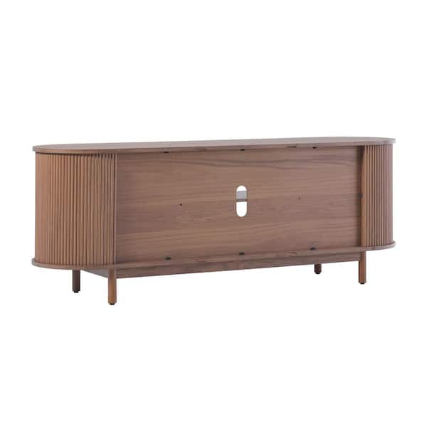 Walker Edison Furniture Company 60 in. Mocha Modern Reeded TV
