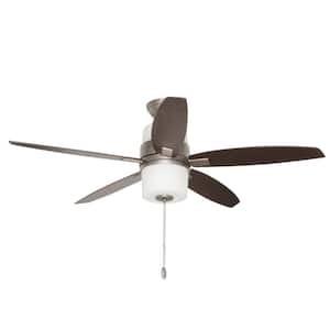 Domino 52 in. Indoor Antique Pewter Ceiling Fan with Light