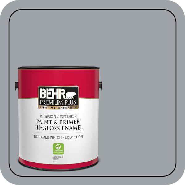 BEHR PREMIUM PLUS 1 gal. #N510-4 Supernova Hi-Gloss Enamel Interior/Exterior Paint & Primer