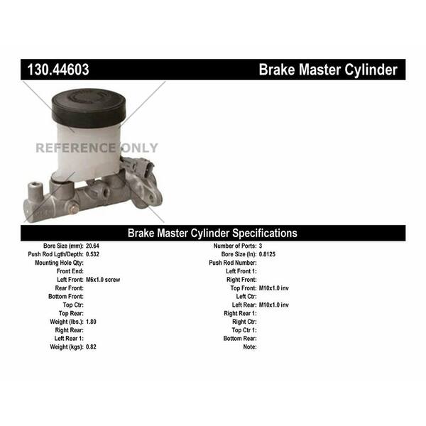 Centric Parts Brake Master Cylinder