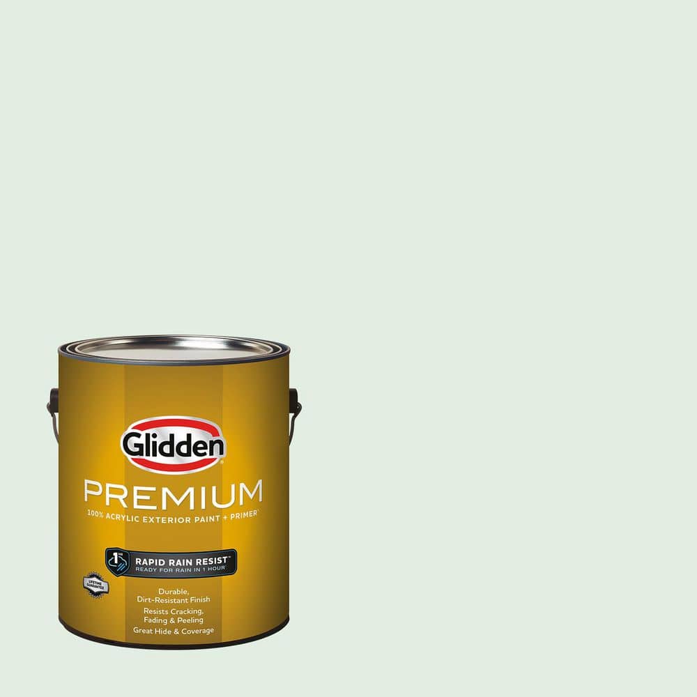 Glidden Premium 1 gal. PPG1131-1 Green Whisper Flat Exterior Latex